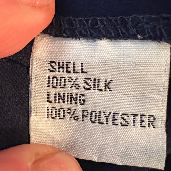 Like New TALBOTS Ditsy Floral Blue Pure Silk Sleeveless Maxi Dress Size 8 - Picture 14 of 15